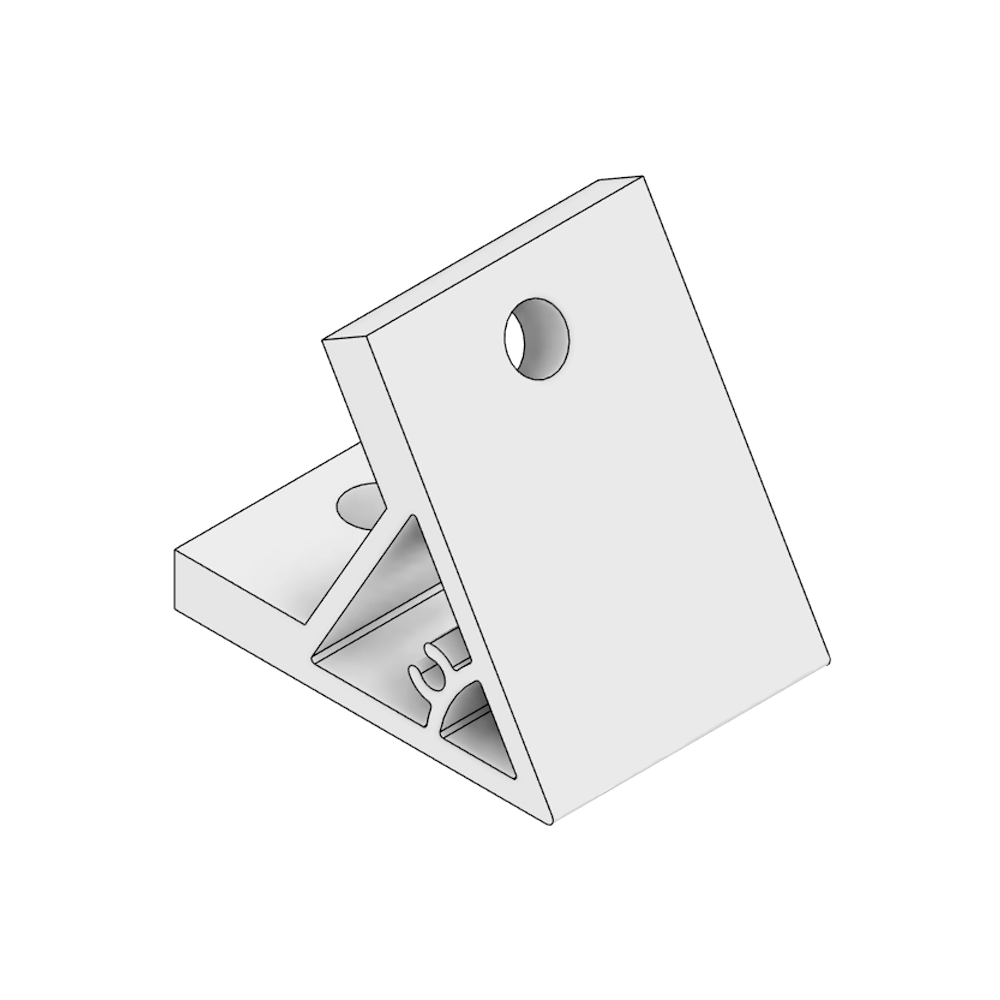 40-560-0 MODULAR SOLUTIONS ANGLE BRACKET 45MM WIDE 60 DEGREES HARDWARE NOT INCLUDED